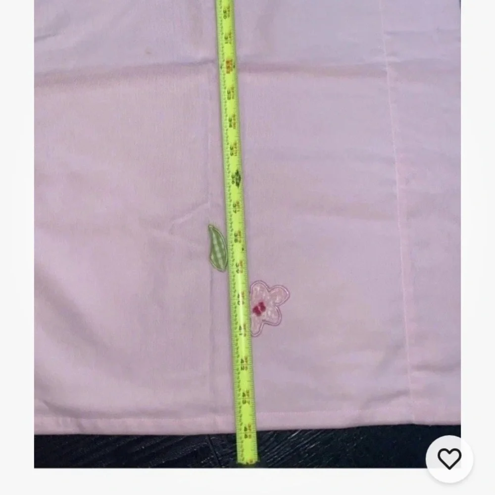Pottery Barn Kids Pink FLOWER‎ GARDEN Floral Appliqué Window Single Valance (1)